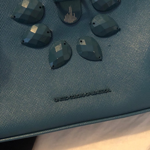 UNITED BENETTON blue small crossbody purse - Picture 8 of 10